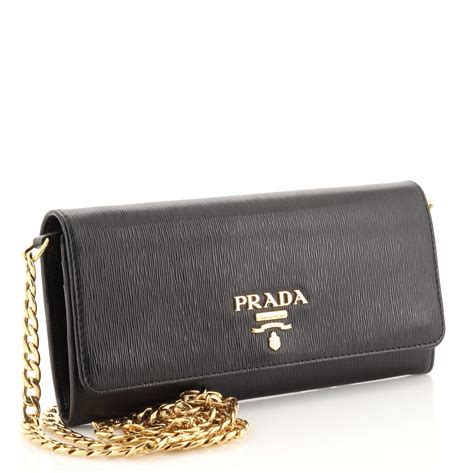 prada wallet dark grey|prada wallet on chain black.